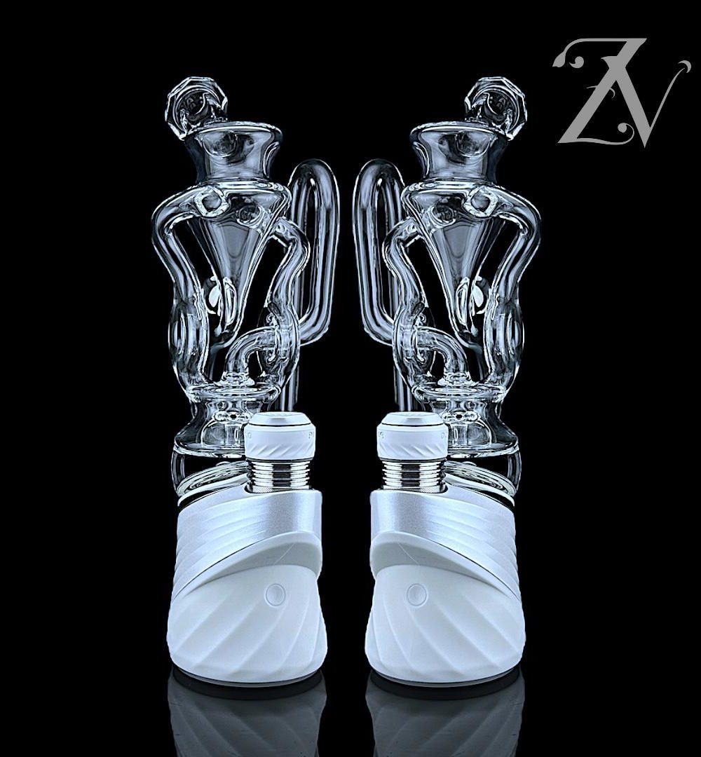 OTW GLASS: CLEAR FACETED PUFFCO PEAK ATTACHMENT