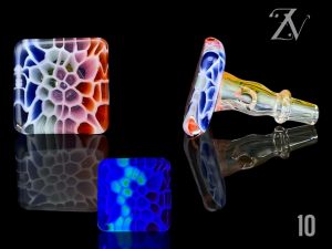 #10 BLUE/RED HONEYCOMB TILE (UV)