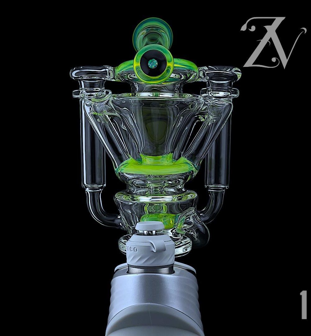 KYRU GLASS: COLOR ACCENTED REACTOR PUFFCO PEAK ATTACHMENT