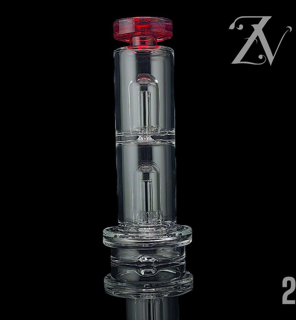 Alternative view of SPIDER GLASS: MINI DOUBLE CROPAL PUFFCO PEAK ATTACHMENT