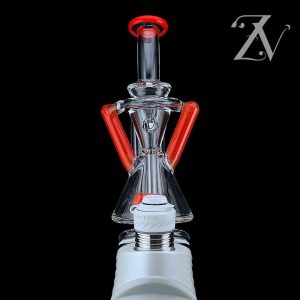 APPLE RED WITH FACETED OPAL