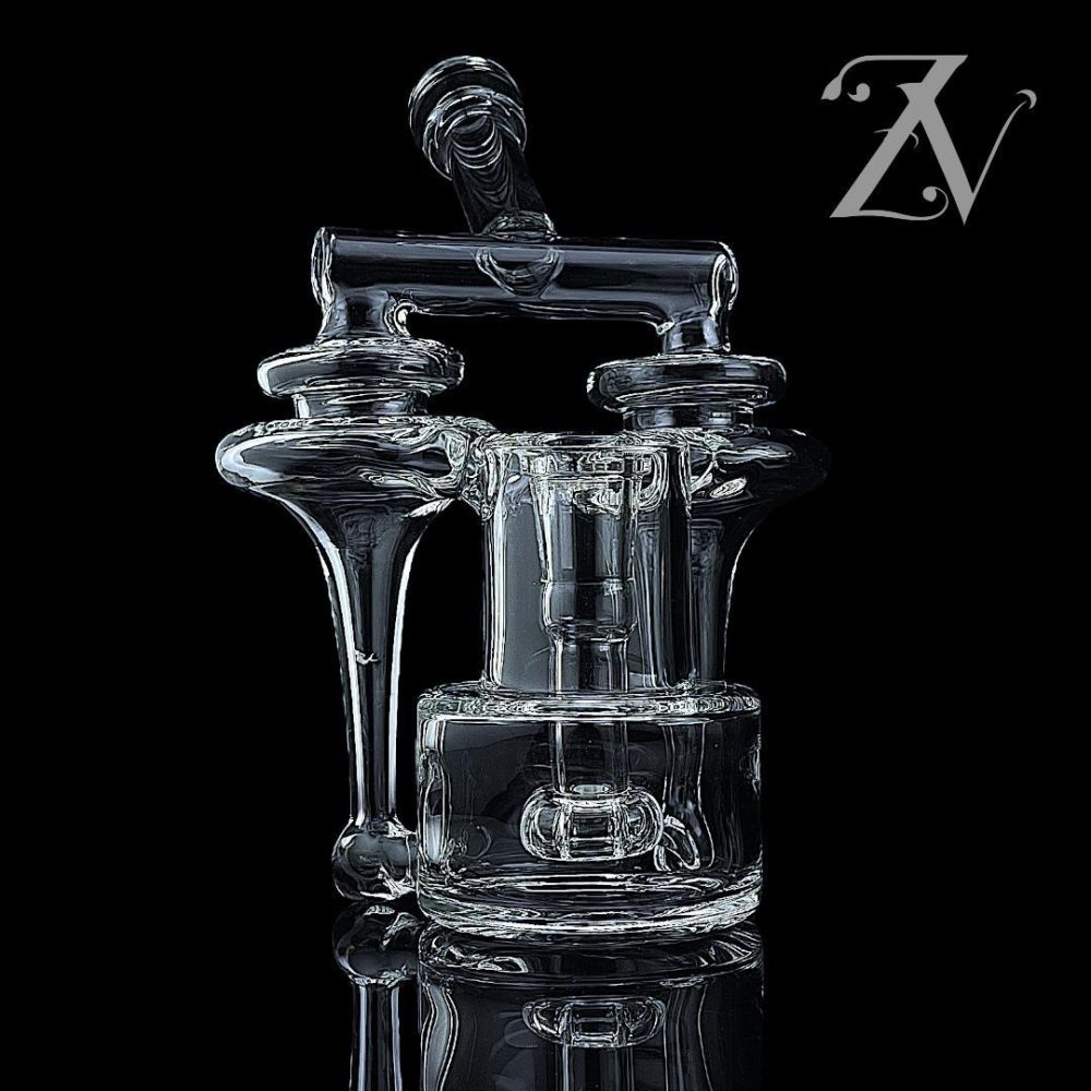 IRIDESCENT GLASS: CLEAR DOUBLE FUNNEL RBR