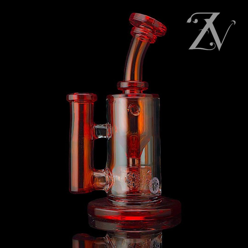 FATBOY GLASS: GOLD RUBY MINI TAURUS SEED INCYCLER RIG
