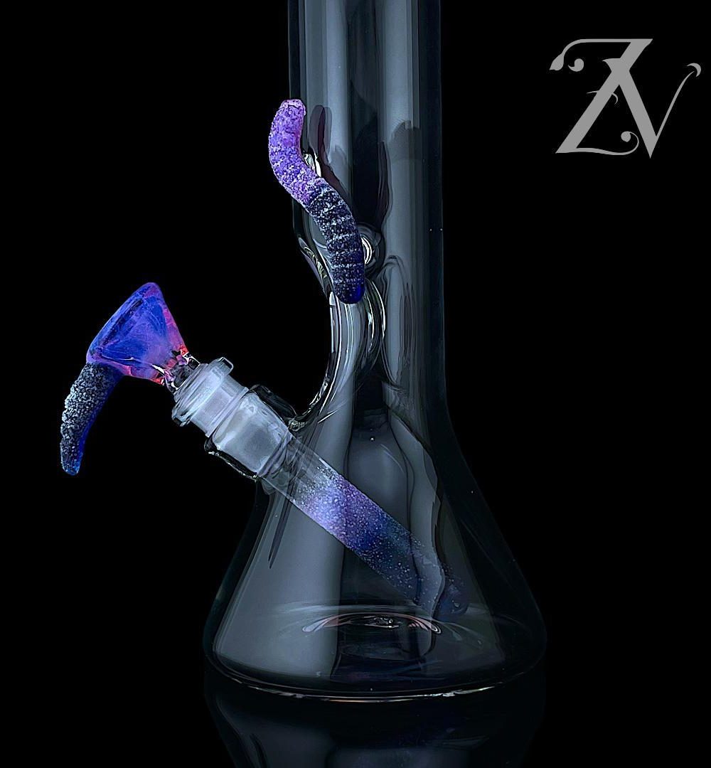 Alternative view of EMPERIAL GLASS: 11" CANDY TUBE PINK SLYME X BLUE DREAM