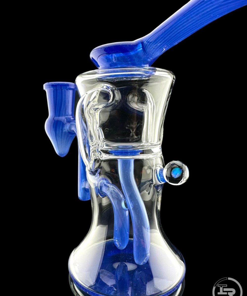 Alternative view of IRIDESCENT GLASS: 8" COLOR ACCENTED GILCYCLER WITH ENCASED OPAL MYSTIQUE