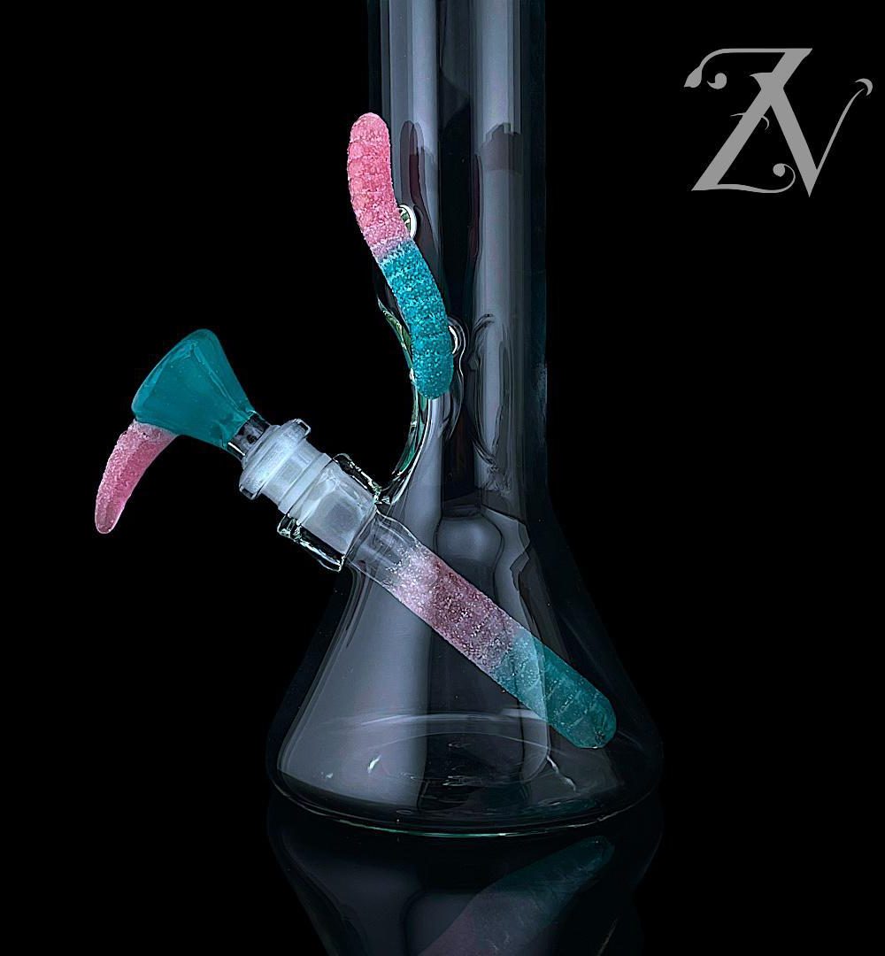 Alternative view of EMPERIAL GLASS: 11" CANDY TUBE REALLY TEALLY X PINK LOLLIPOP