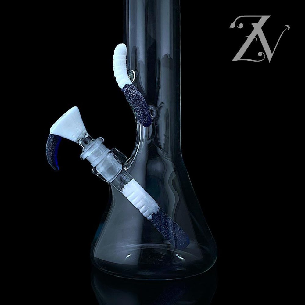Alternative view of EMPERIAL GLASS: 11" CANDY TUBE BLUE DREAM X JADE WHITE