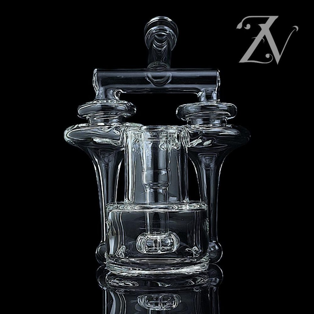 Alternative view of IRIDESCENT GLASS: CLEAR DOUBLE FUNNEL RBR