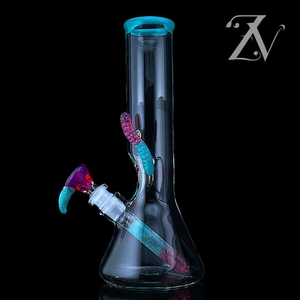 EMPERIAL GLASS: 11" CANDY TUBE REALLY TEALLY X ROYAL JELLY