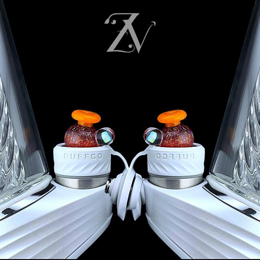 Alternative view of IRIDESCENT GLASS: DICHRO ENCASED OPAL PUFFCO/CARTA BUBBLE CAP