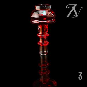 #3 RED POMP ENCASED OPAL (JOYSTICK + (1) PEARL)