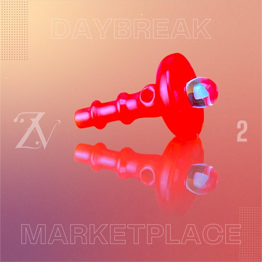 Alternative view of IRIDESCENT GLASS: UFO OPAL DAYBREAK MARKETPLACE PUFFCO PEAK PRO 3DXL JOYSTICK CAP