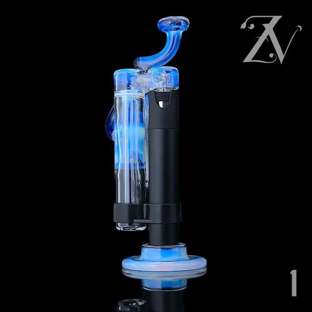 LENNON GLASS: FULL COLOR PWHIPPLER PIVOT MOUTHPIECE AND RECYCLER