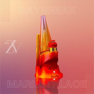 #5 - DAYBREAK HEADY BASE WITH 6MM WHITE OPAL AND HOT KNIFE HOLDER