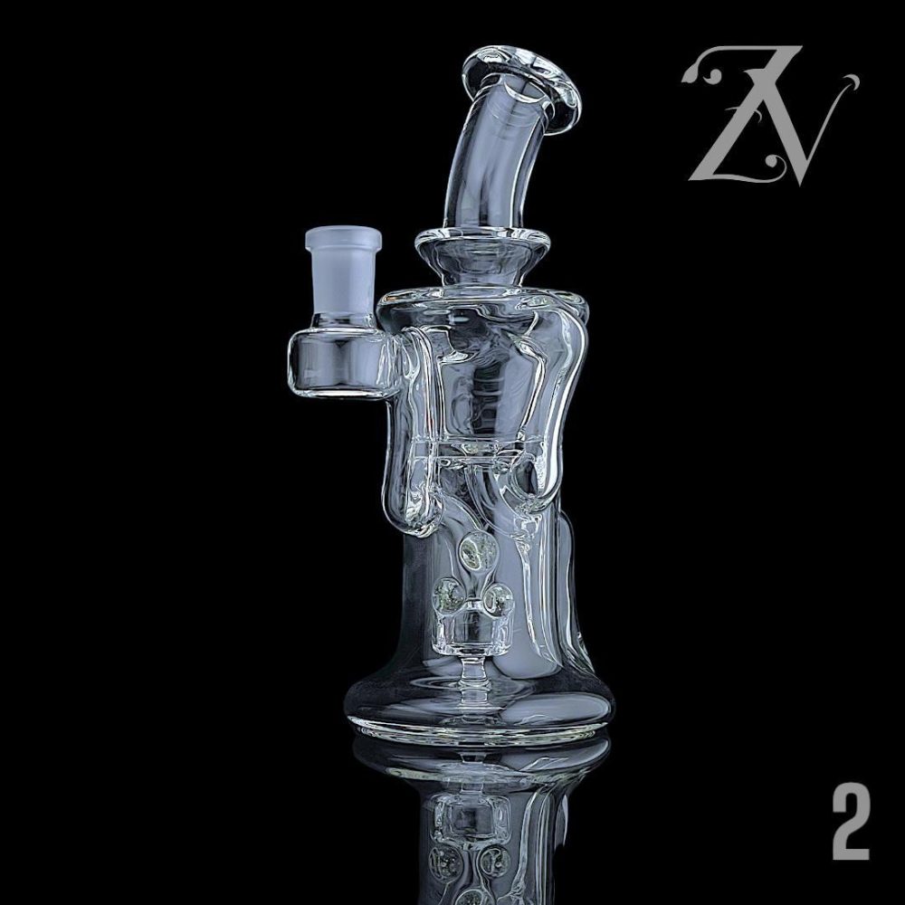 Alternative view of CHUBBY GLASS: CLEAR WITH DOTS GILL RECYCLER