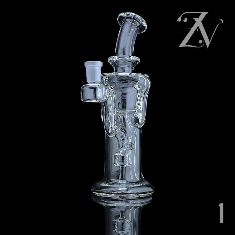 CHUBBY GLASS: CLEAR WITH DOTS GILL RECYCLER