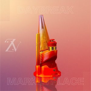 #6 - DAYBREAK HEADY BASE WITH 6MM BLACK OPAL AND HOT KNIFE HOLDER