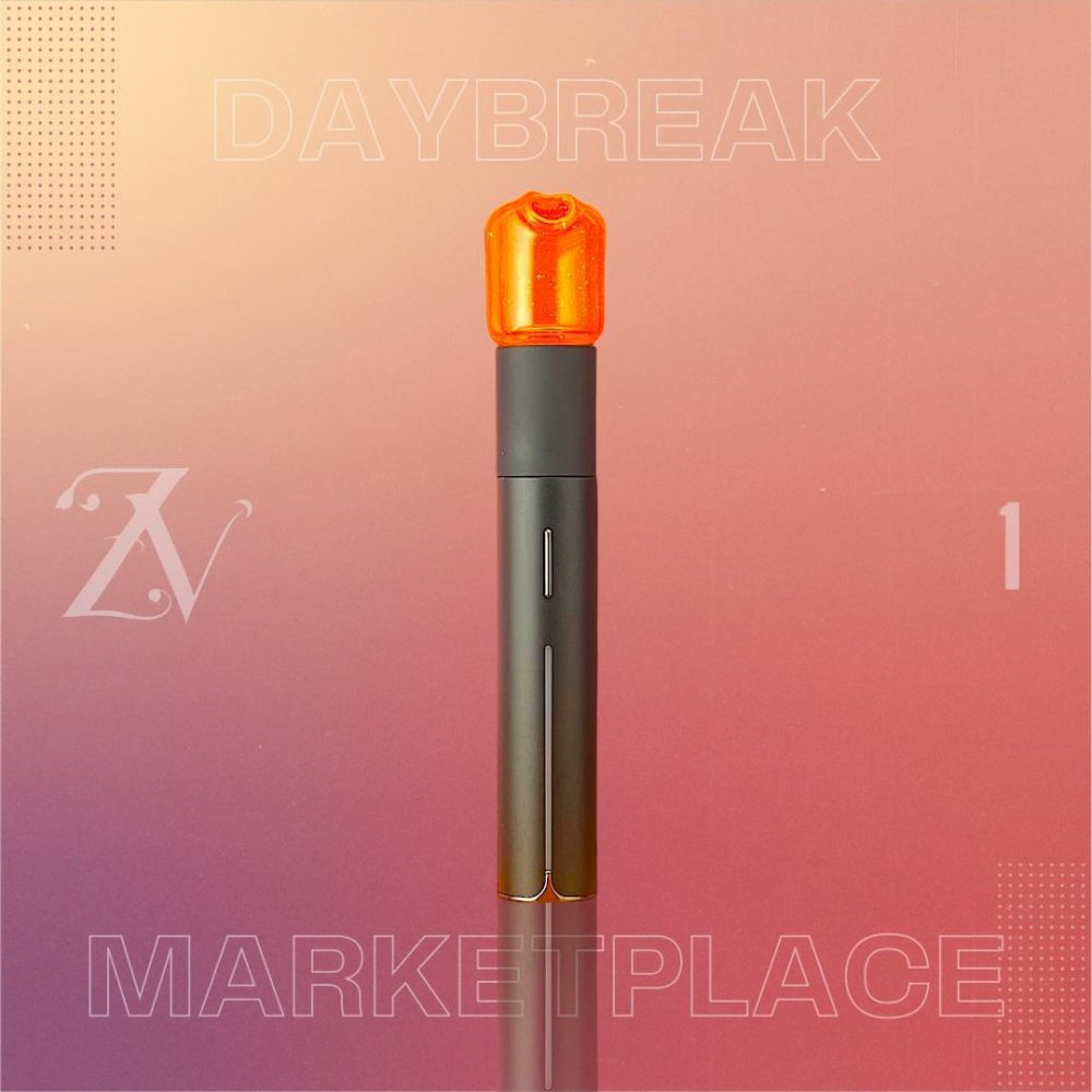 KIZMIT GLASS: DAYBREAK MARKETPLACE PIVOT MOUTHPIECE & MATCHING PEARL SET