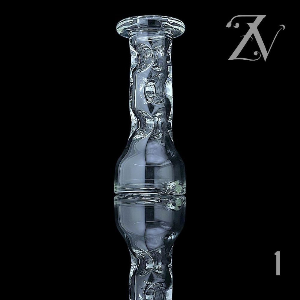 PIPPEN PIPPENGER GLASS: CLEAR COOLING COLUMN PUFFCO PEAK ATTACHMENT