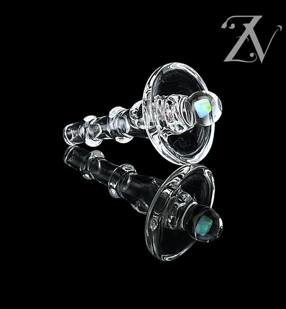 IRIDESCENT GLASS: CLEAR UFO OPAL 3.0 PUFFCO PEAK PRO 3DXL JOYSTICK CAP