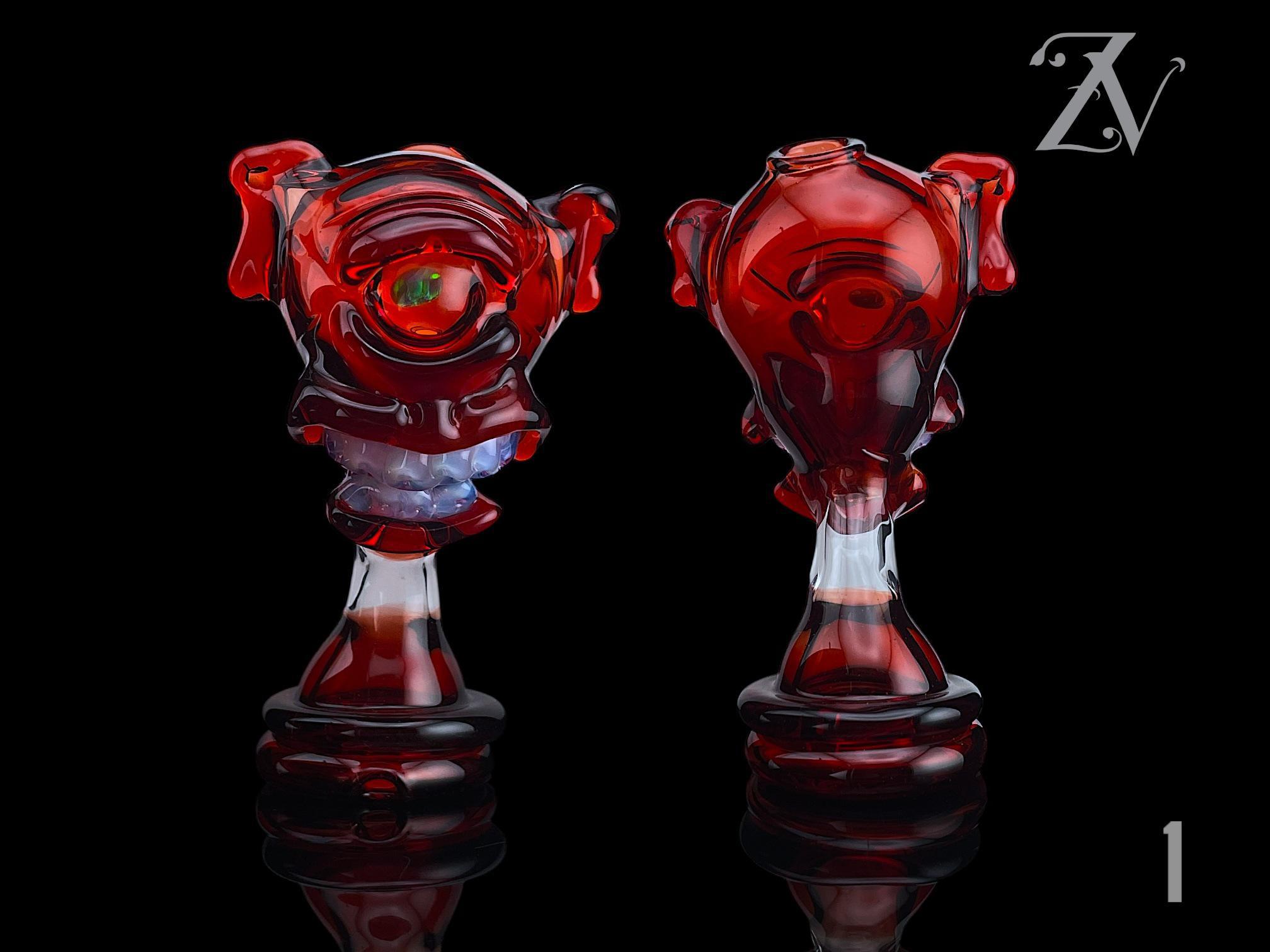 #1 RED POMP WITH LUCID (CFL) TEETH