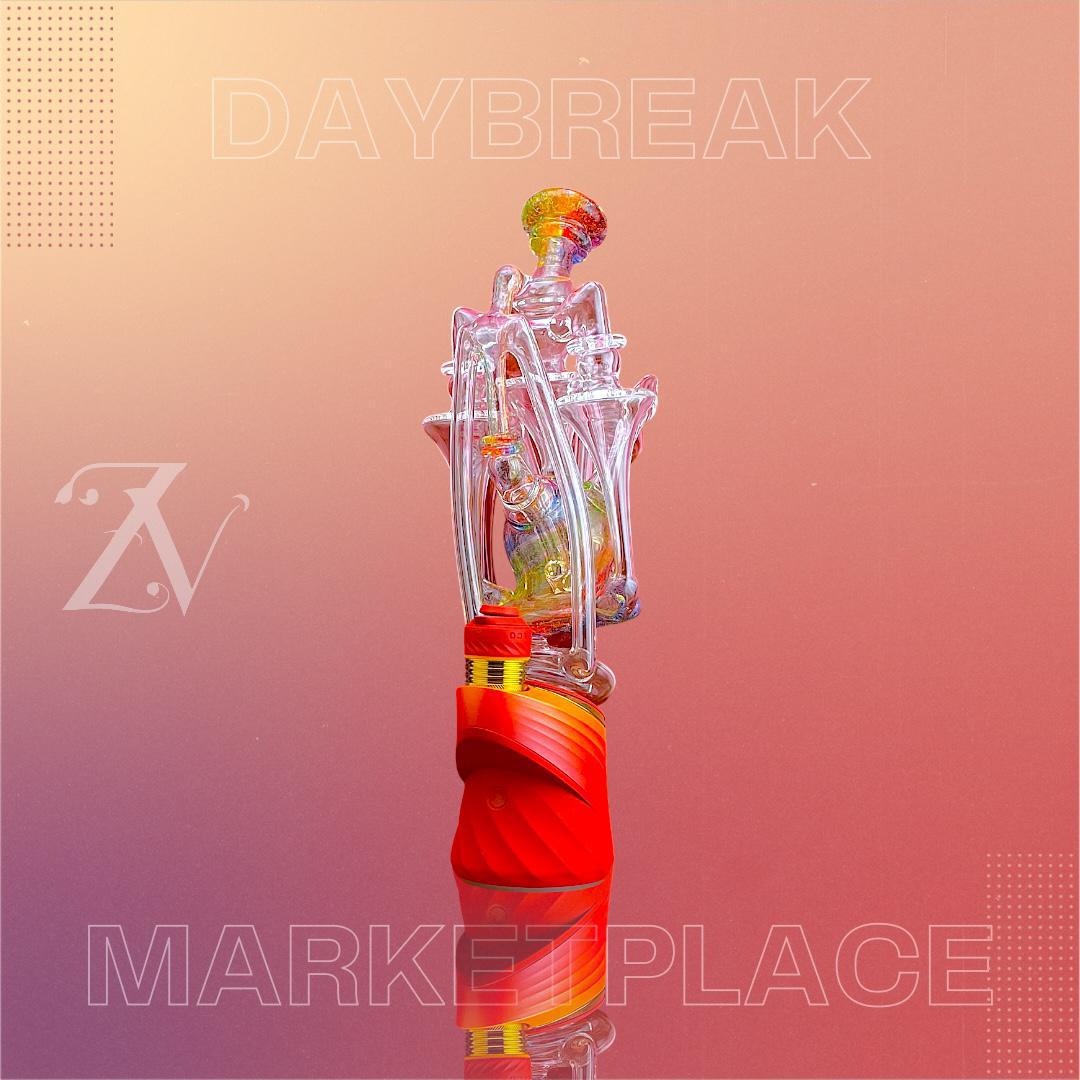 JF GLASS: RECYCLER DAYBREAK MARKETPLACE PUFFCO PEAK ATTACHMENT