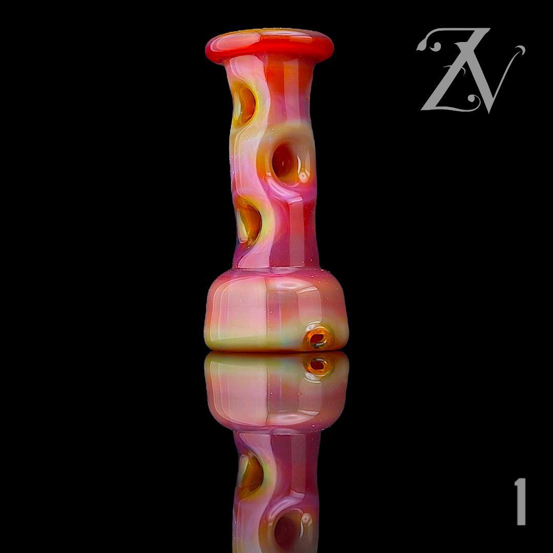 PIPPEN PIPPENGER GLASS: COLORED COOLING COLUMN PUFFCO PEAK ATTACHMENT