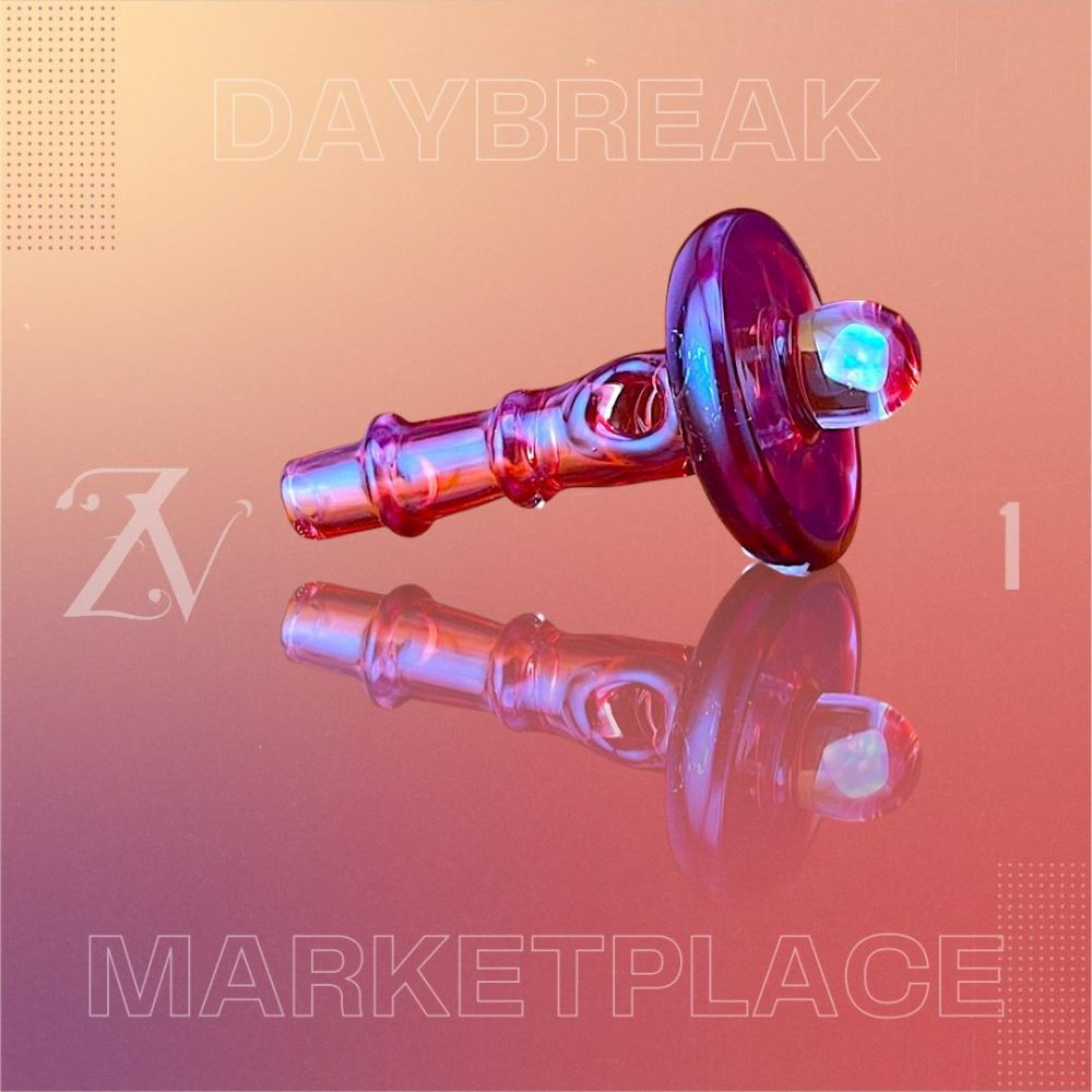 IRIDESCENT GLASS: UFO OPAL DAYBREAK MARKETPLACE PUFFCO PEAK PRO 3DXL JOYSTICK CAP