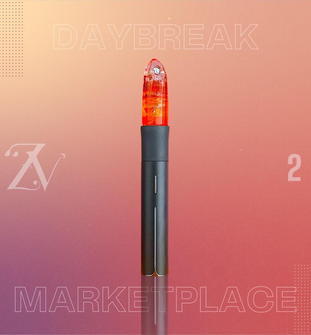 Alternative view of GEM CUP GLASS: FACETED DAYBREAK MARKETPLACE PIVOT MOUTHPIECE