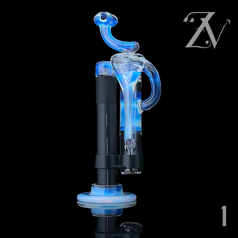 Alternative view of LENNON GLASS: FULL COLOR PWHIPPLER PIVOT MOUTHPIECE AND RECYCLER