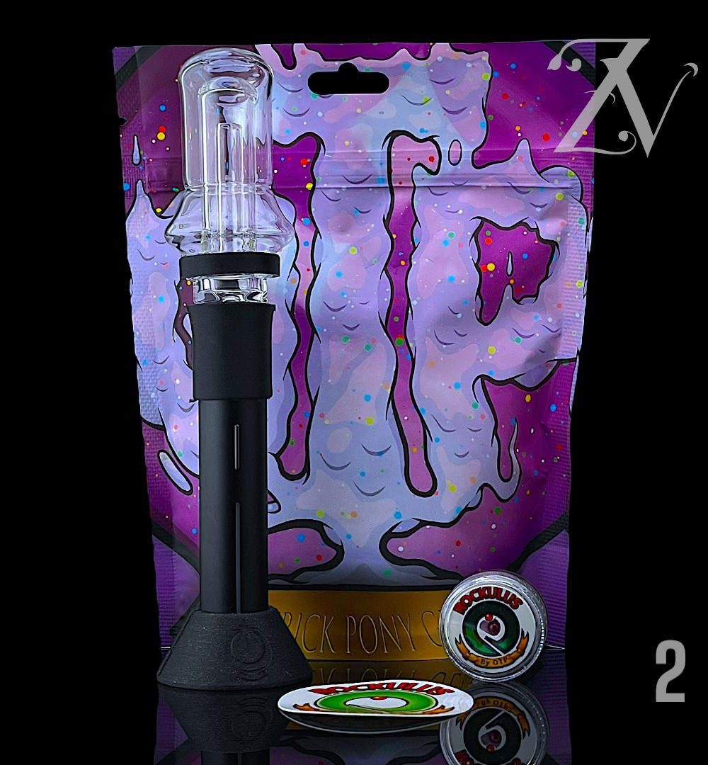 Alternative view of ONE TRICK PONY GLASS: KRYLON BUBBLER PIVOT MOUTHPIECE COMBO