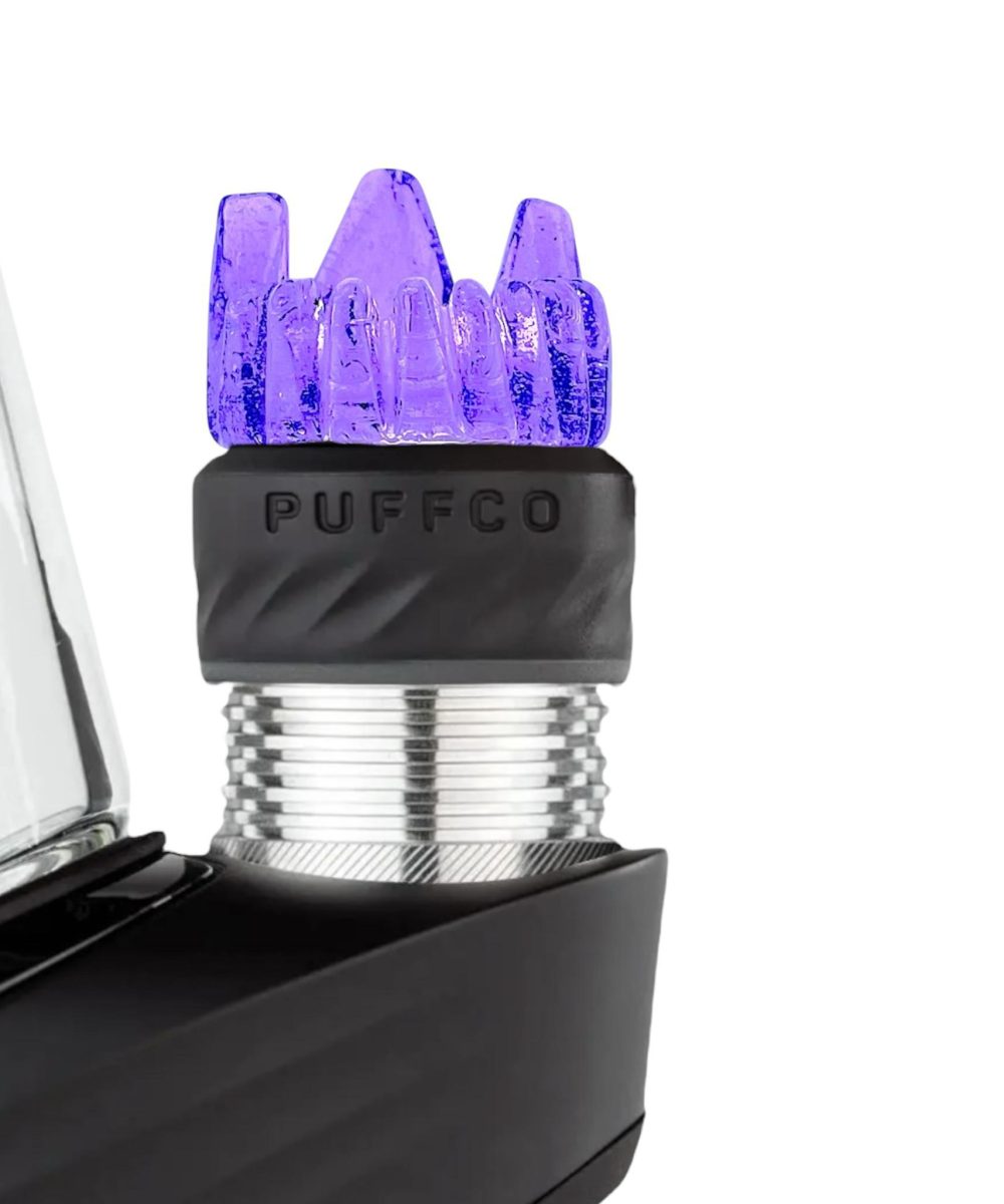 NIB GLASS: FULL COLOR CROWN 3DXL PUFFCO PEAK PRO SPINNER CAP