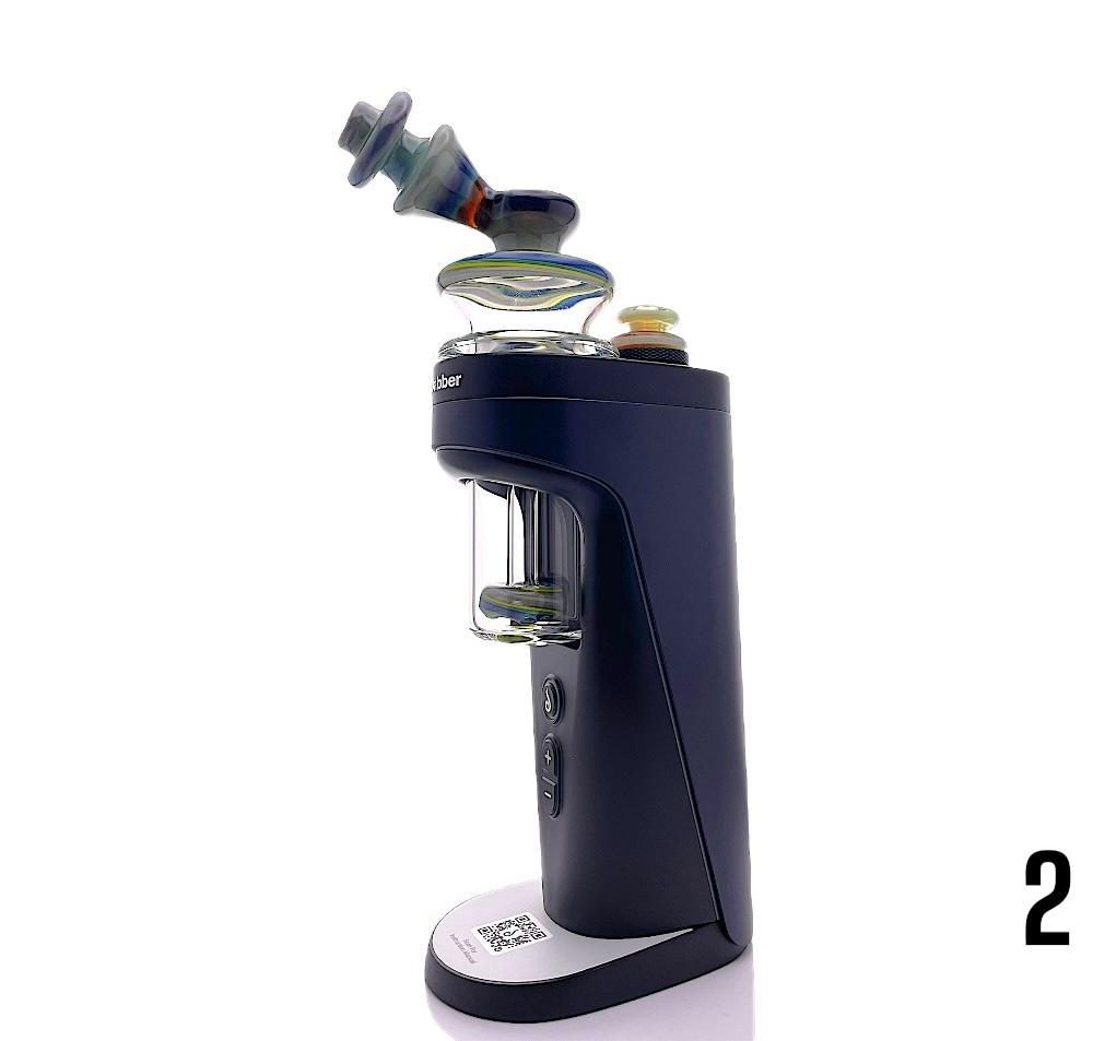 Alternative view of PADD GLASS: COLORED BUBBLER SET DR DABBER SWITCH 2 ATTACHMENT