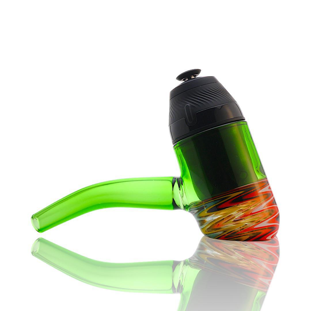 Alternative view of IRIDESCENT GLASS: SOLID WIGWAG PUFFCO PROXY ATTACHMENT