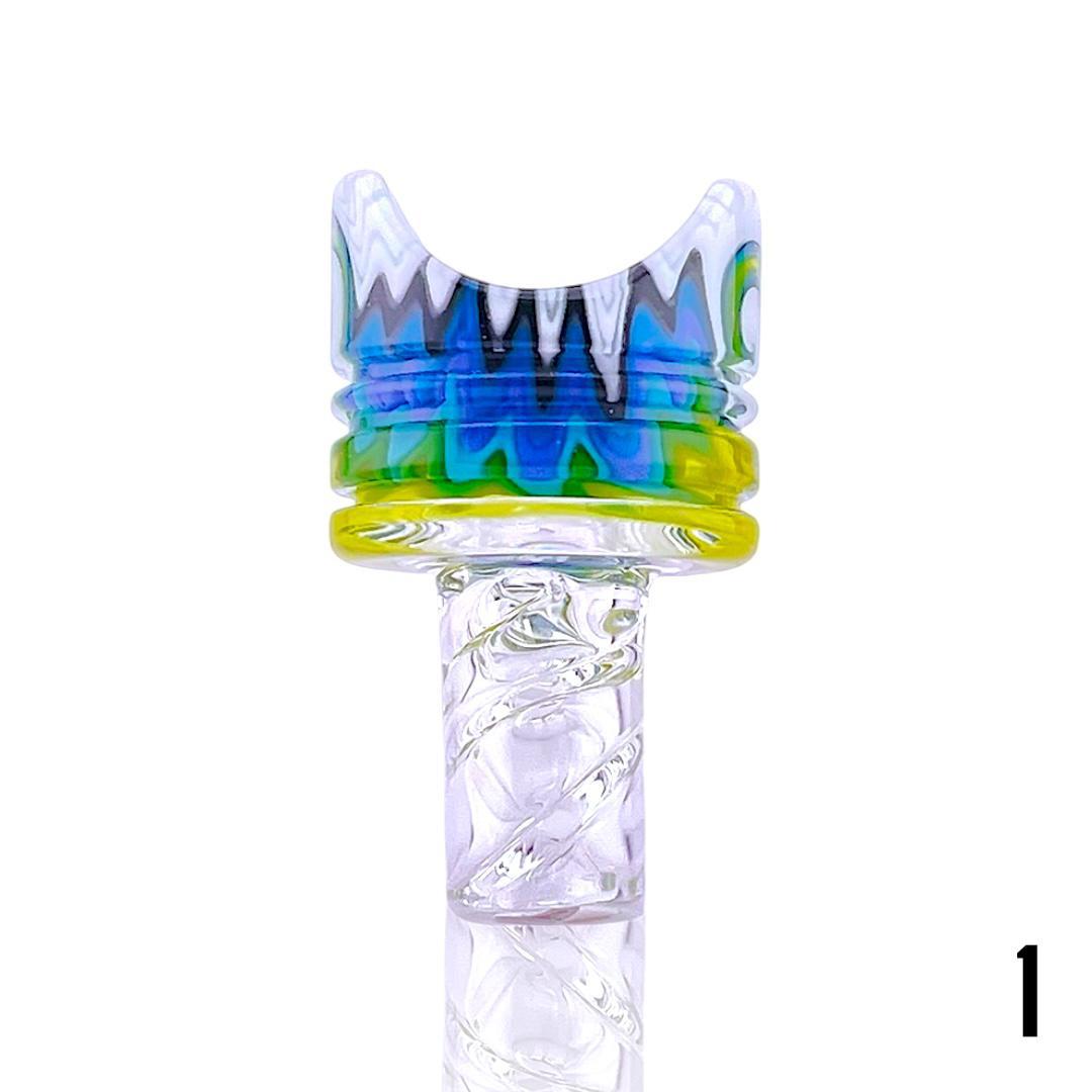 Alternative view of NIB GLASS: FULL COLOR PISTON DR DABBER SWITCH 2 SPINNER CAP