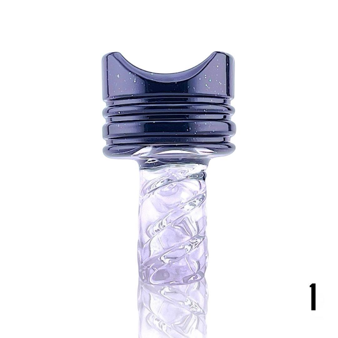 Alternative view of NIB GLASS: CROAPL/DICHRO PISTON DR DABBER SWITCH 2 SPINNER CAP
