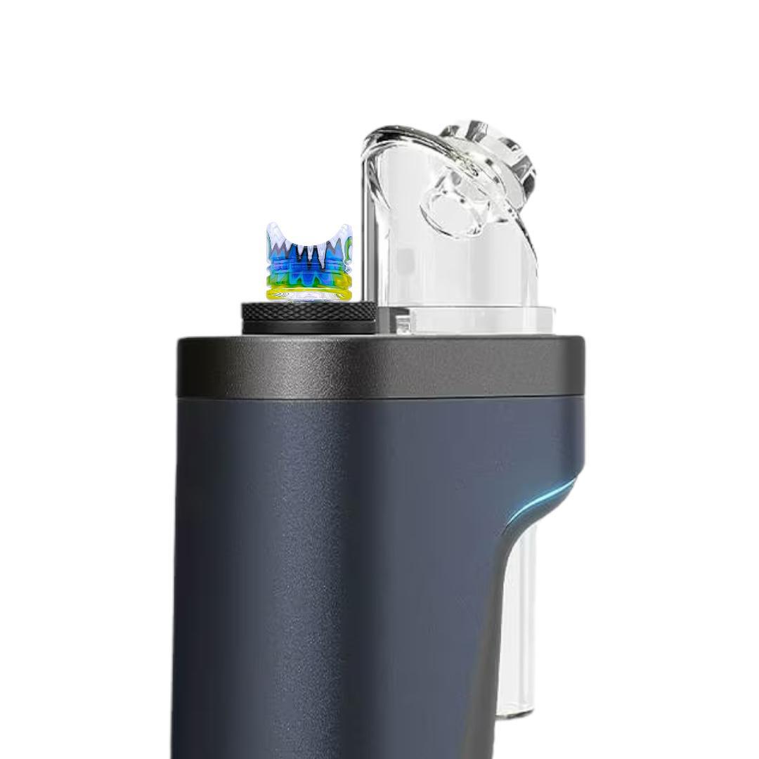 NIB GLASS: FULL COLOR PISTON DR DABBER SWITCH 2 SPINNER CAP