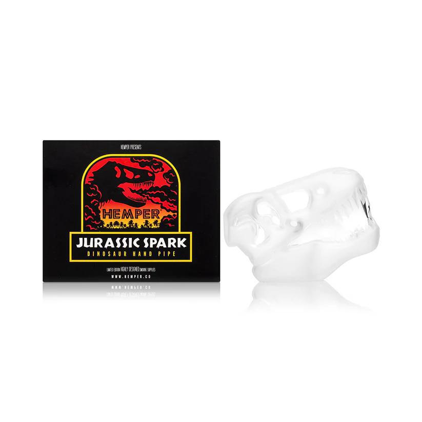 HEMPER: JURASSIC SPARK SKULL HAND PIPE