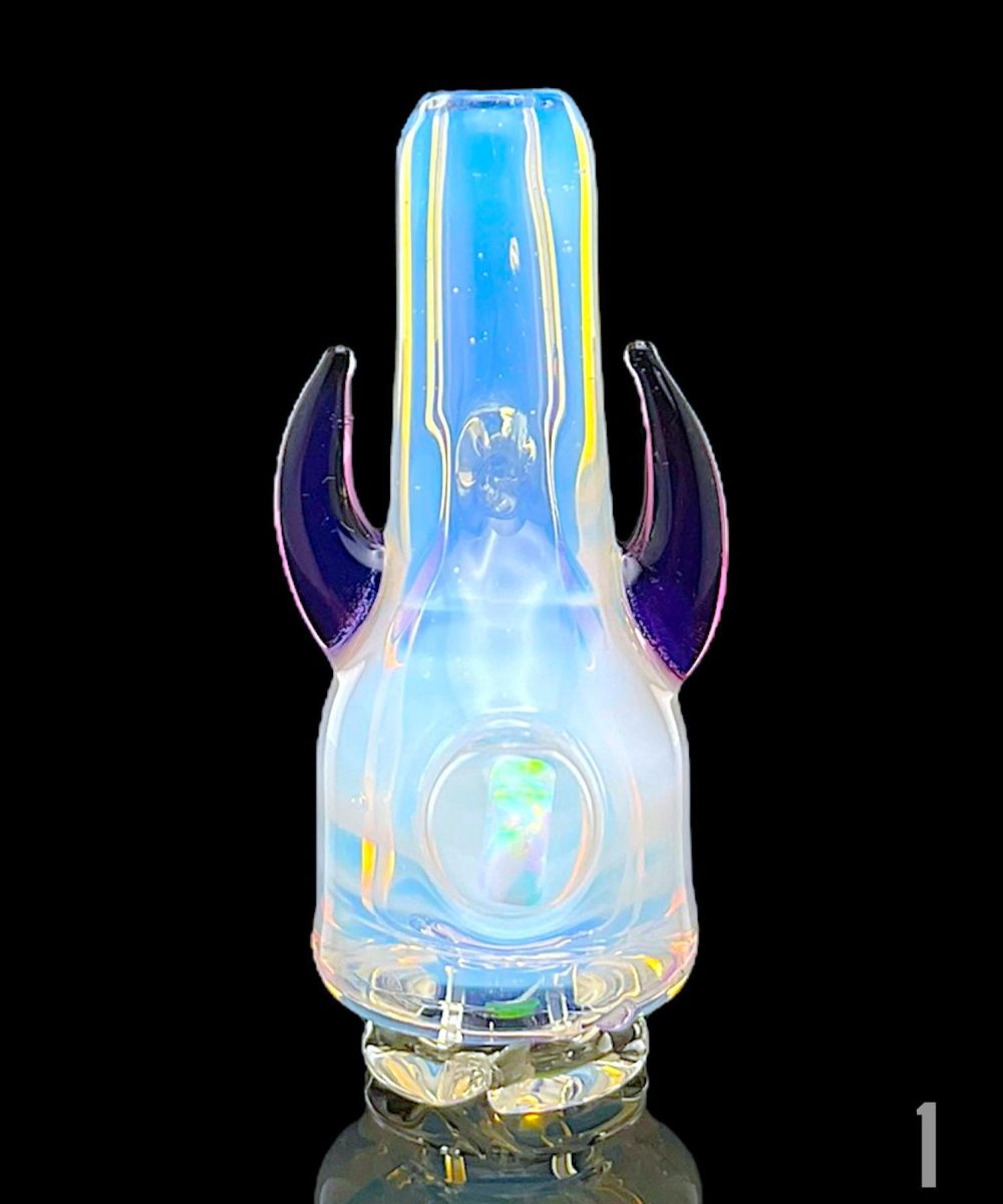 Alternative view of MAGIZLE GLASS: FULL COLOR DOUBLE HORN PIVOT MOUTHPIECE
