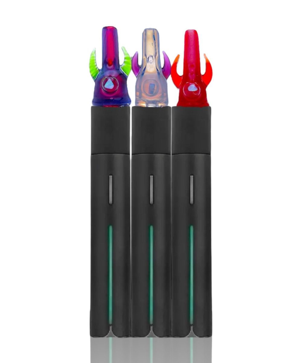 MAGIZLE GLASS: FULL COLOR DOUBLE HORN PIVOT MOUTHPIECE