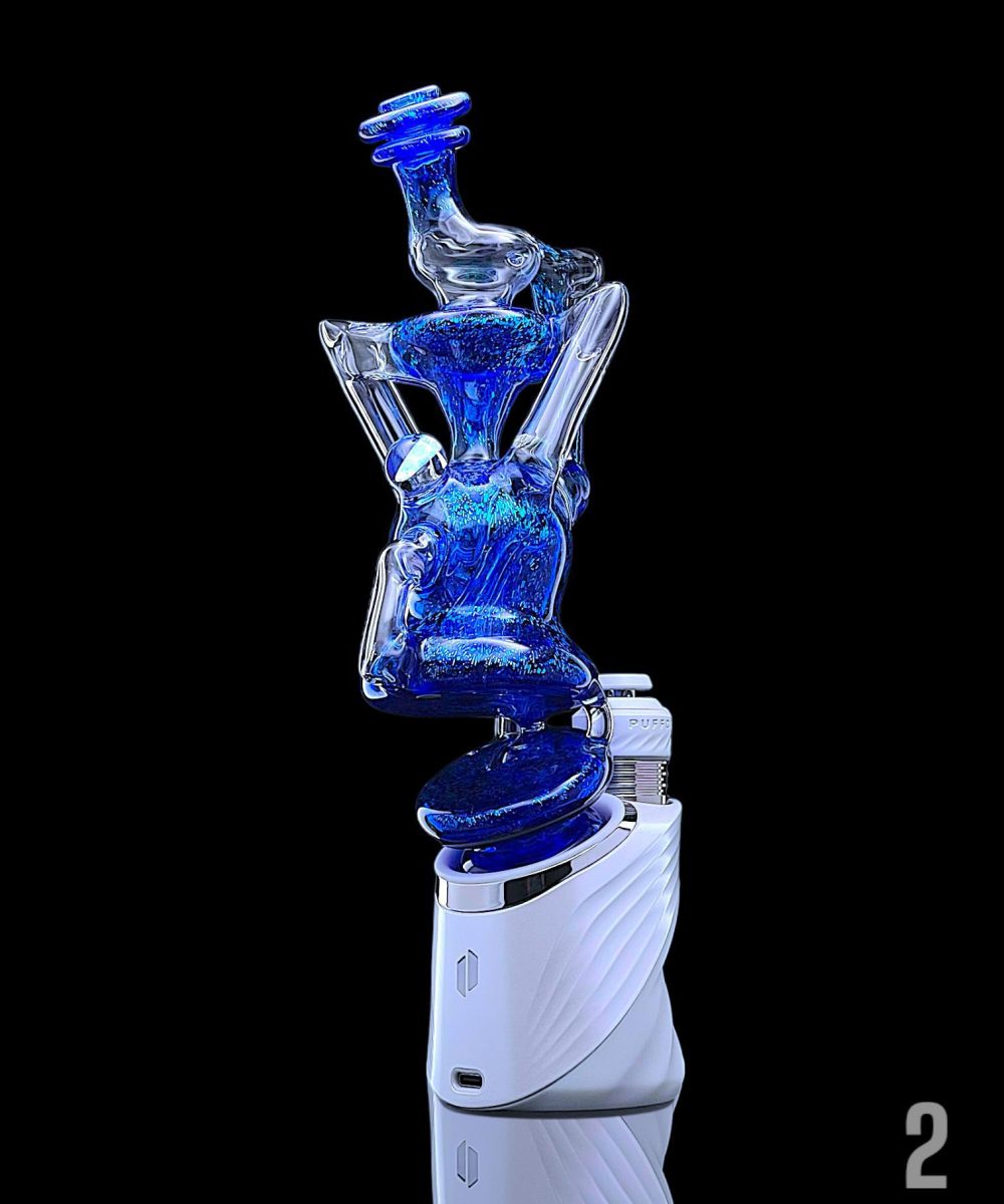 Alternative view of JF GLASS: HEADY WISHBONE RECYCLER PUFFCO PEAK ATTACHMENT
