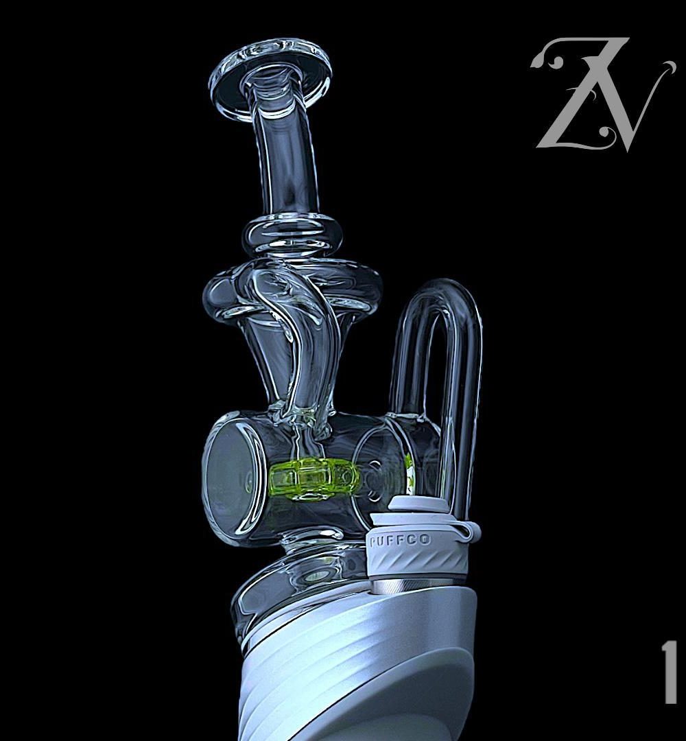 MIKE D GLASS: ACCENTED RECYCLER PUFFCO PEAK ATTACHMENT
