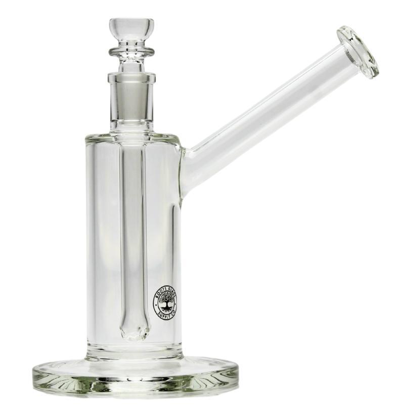 ROOTS GLASS: 7" CLEAR CAN BUBBLER