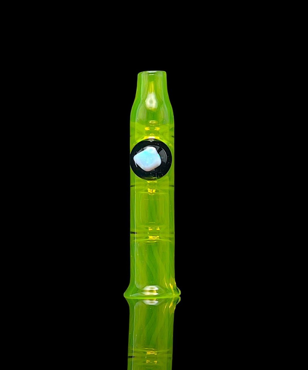 Alternative view of CALI BEAR GLASS: OPAL TIP PUFFCO PIVOT MOUTHPIECE