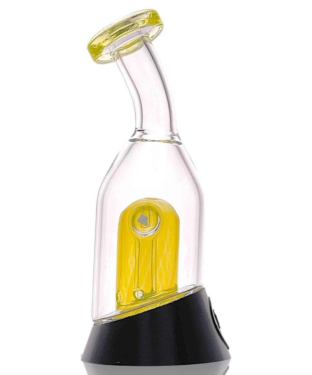 Alternative view of IRIDESCENT GLASS: SUPERIOR BENT NECK PUFFCO PEAK ATTACHMENT