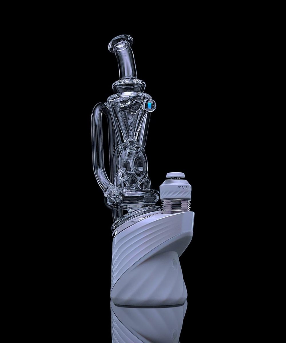 Alternative view of IRIDESCENT GLASS: DONUTCYCLER PUFFCO PEAK GLASS ATTACHMENT