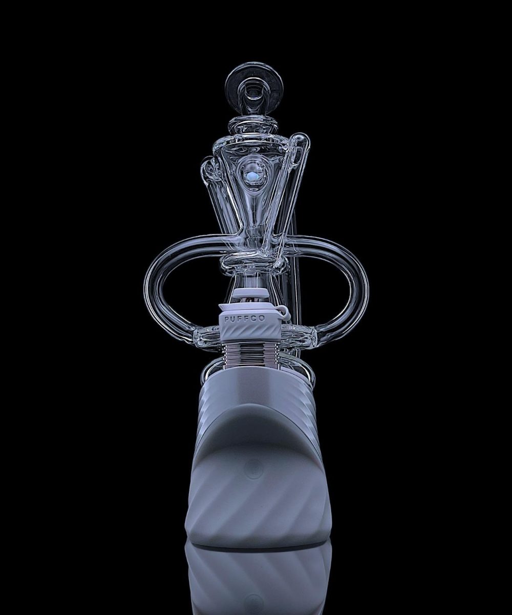 IRIDESCENT GLASS: WISHBONE RECYCLER PUFFCO PEAK GLASS ATTACHMENT