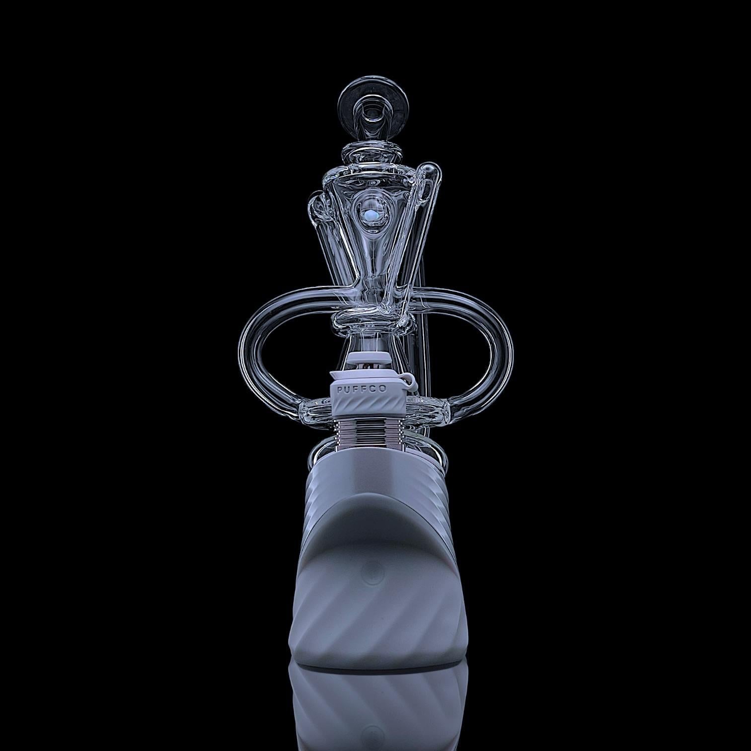 IRIDESCENT GLASS: WISHBONE RECYCLER PUFFCO PEAK GLASS ATTACHMENT