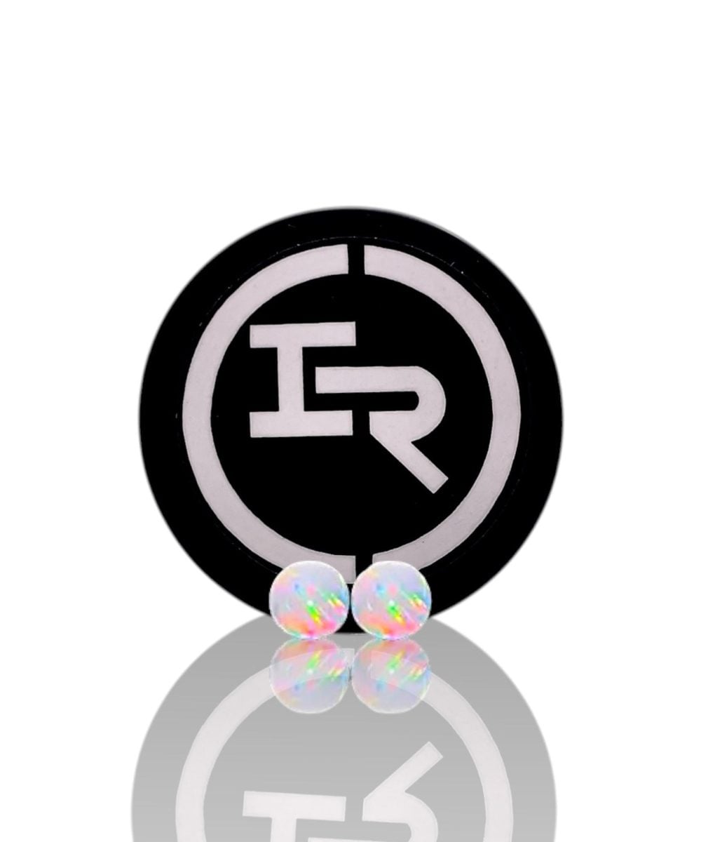 IRIDESCENT GLASS: 4MM OPAL PEARLS 2PK ASSORTED WITH FREE JAR