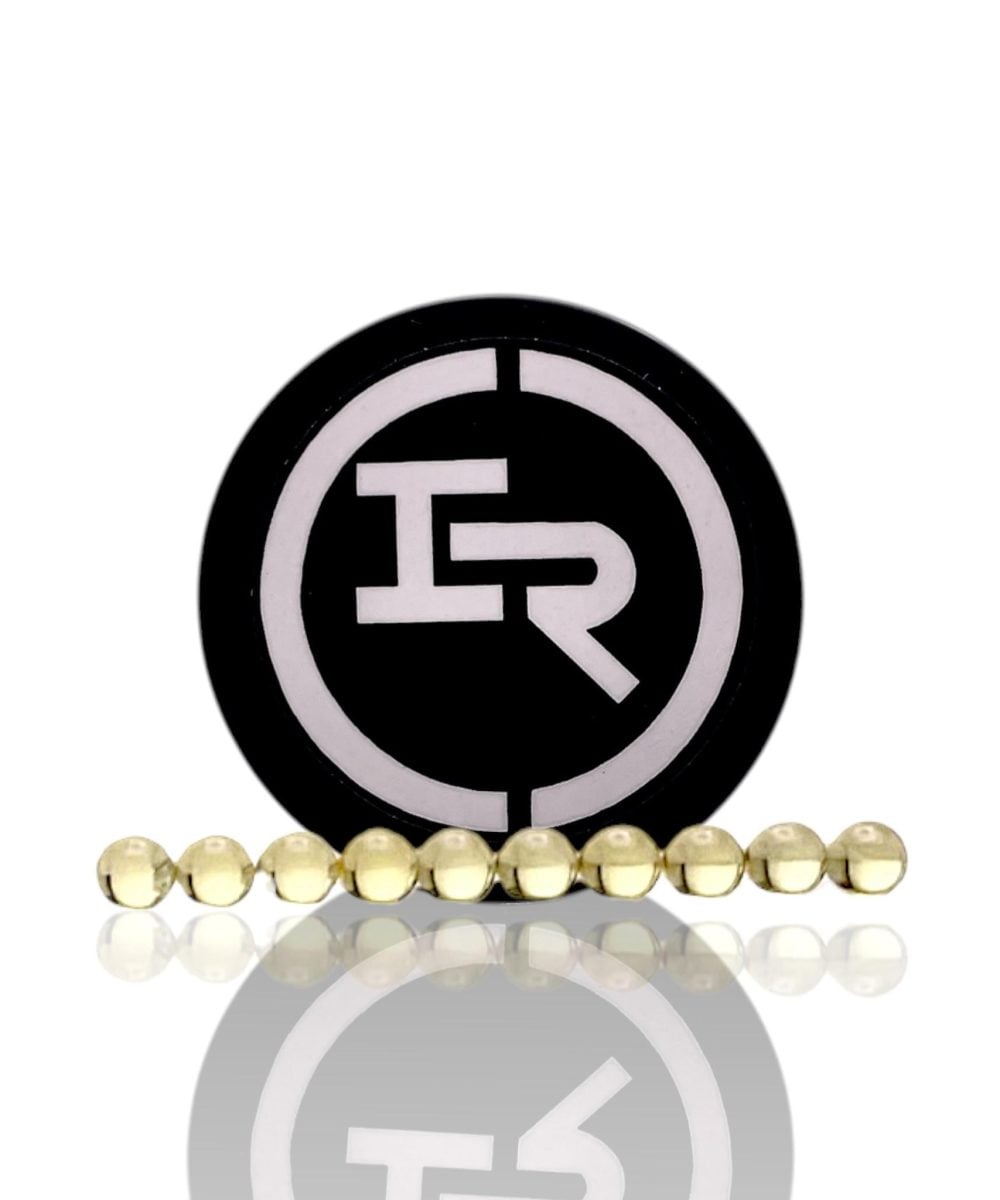 IRIDESCENT GLASS: 3MM SAPPHIRE PEARLS 10PK ASSORTED WITH FREE JAR